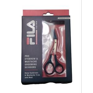 Fila Pro Eyebrow & Mustache Grooming Scissors Stainless Steel BRAND NEW Trimmers